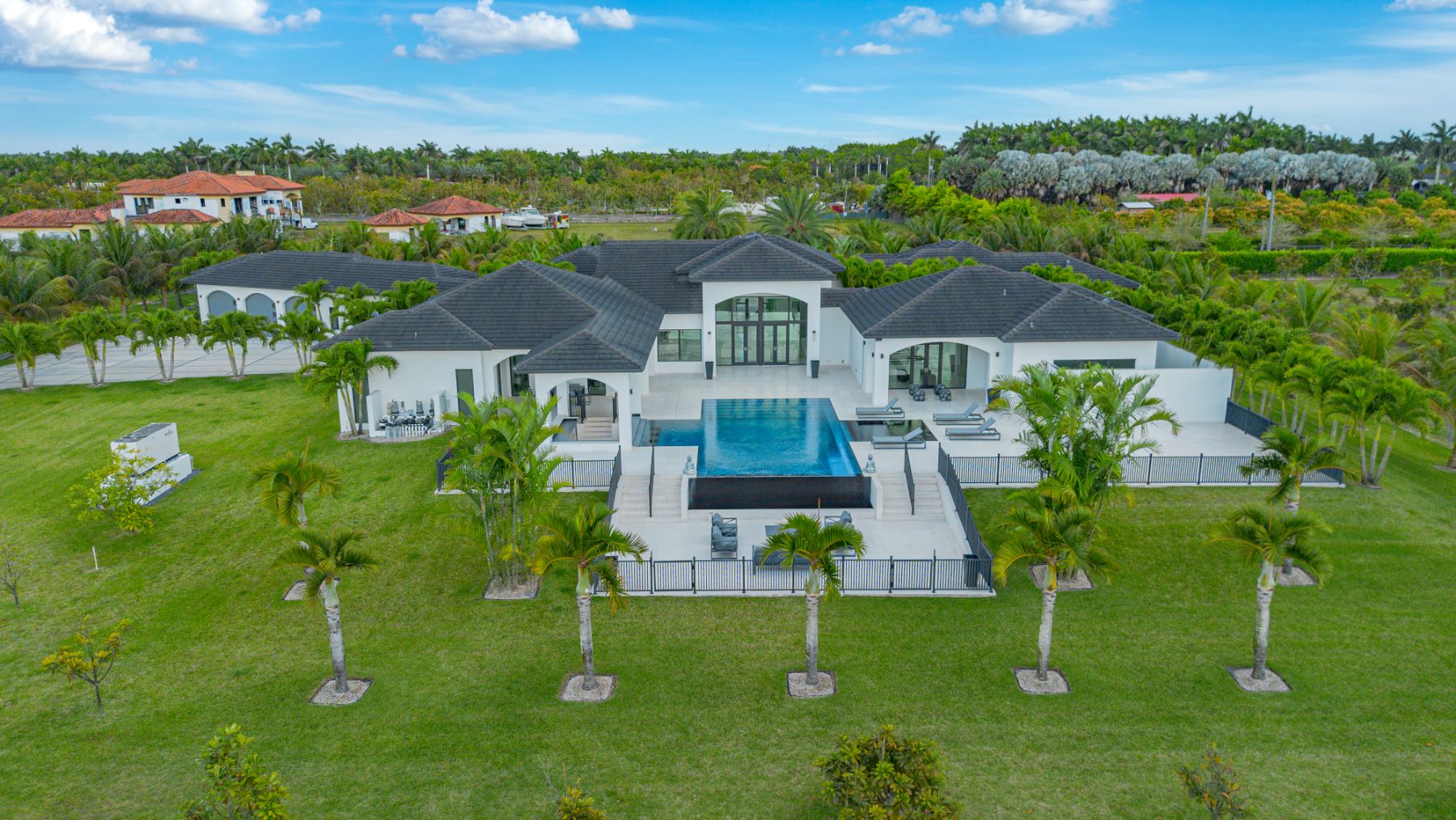 Top-down aerial of the estate